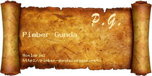 Pimber Gunda névjegykártya